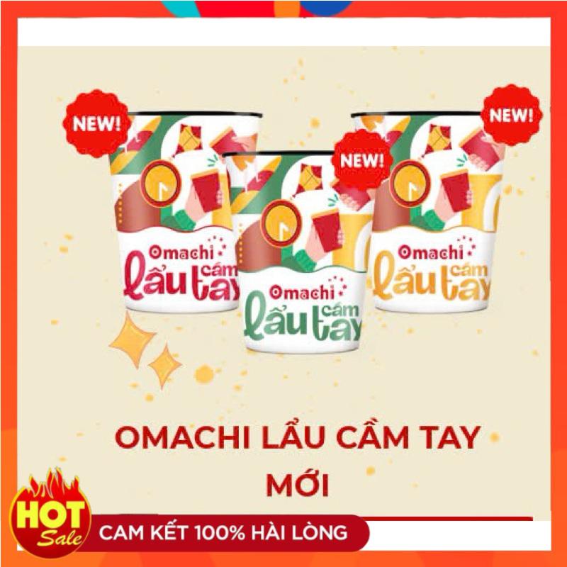 [ Giảm 50% ] Thùng Mì Ly Omachi Lẩu Tay Cầm Vị TomYum, Rong Biển, Trộn Food
