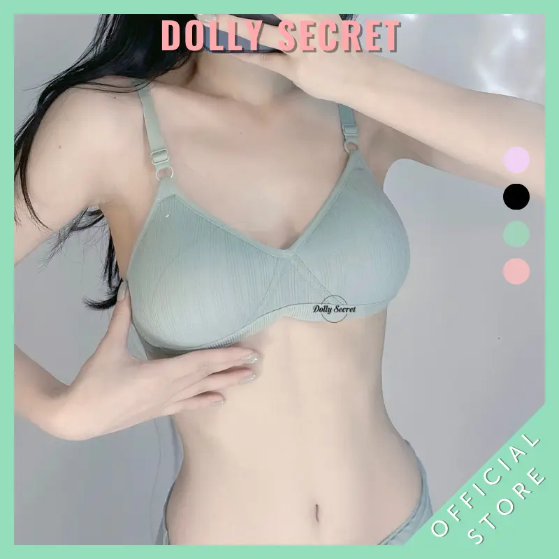 Áo lót nữ không gọng đệm mỏng su đúc mát chất len tăm DOLLY SECRET A09 Jean Voan Top 4