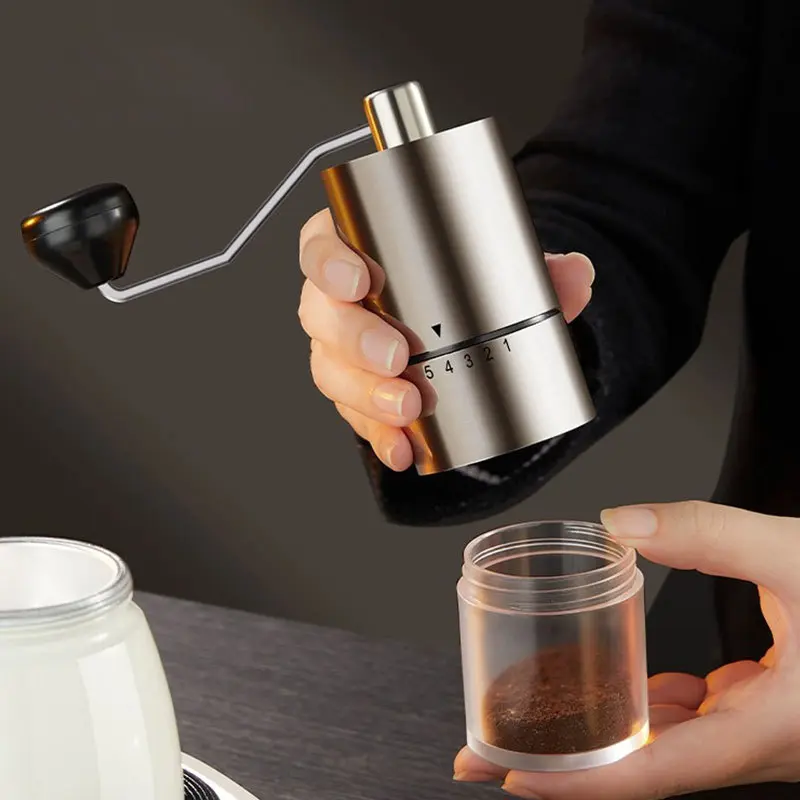 Máy xay hạt cà phê cầm tay,Xay thủ công màu Inox,cối xay cafe bằng tay 4