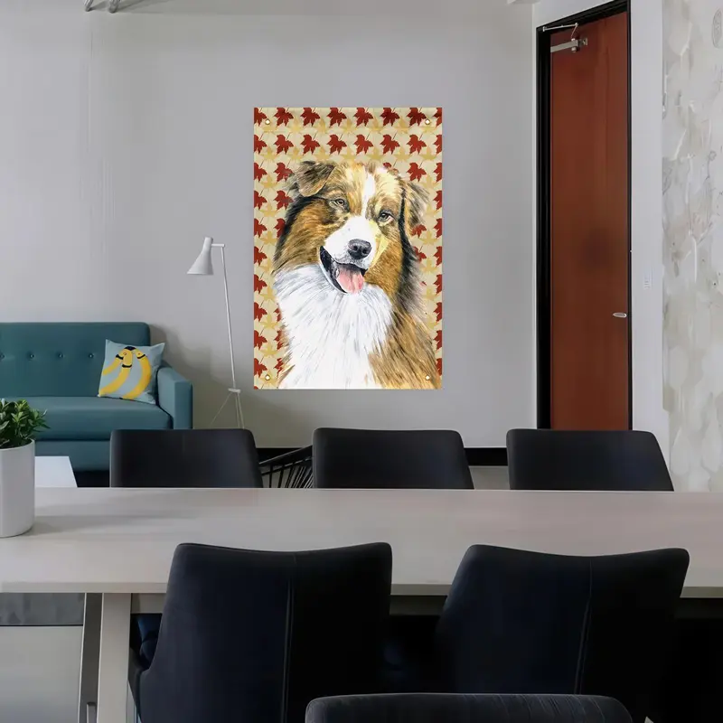 Australian Shepherd Dog Portrait Flag, 1 Count Canvas Household Decoration, Outdoor Flag for Dog Lovers, Seasonal Home Decor 3
