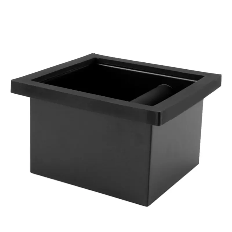 Coffee Grounds Box Desktop Embedded Hollow Bottomless Grounds Box Square Stainless Steel Coffee Knocking Grounds Bucket