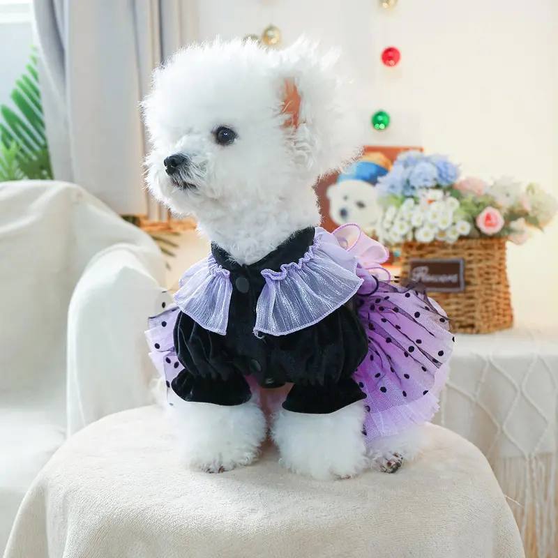 Princess Style Pet Dress, Cute Pet Costume, Pet Clothes for Small Dogs, Fashionable Pet Clothing for Yorkshire Bichon Pomeranian Teddy 4