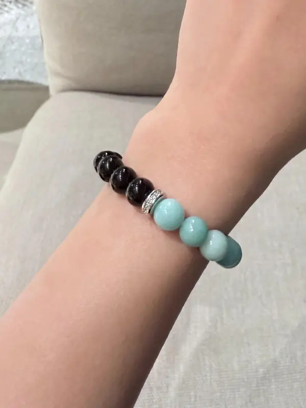 Natural Stone Beaded Bracelet, Fashion Colorblock Design Bracelet for Women & Men, Trendy All-match & Exquisite Jewelry for Birthday Gift 5