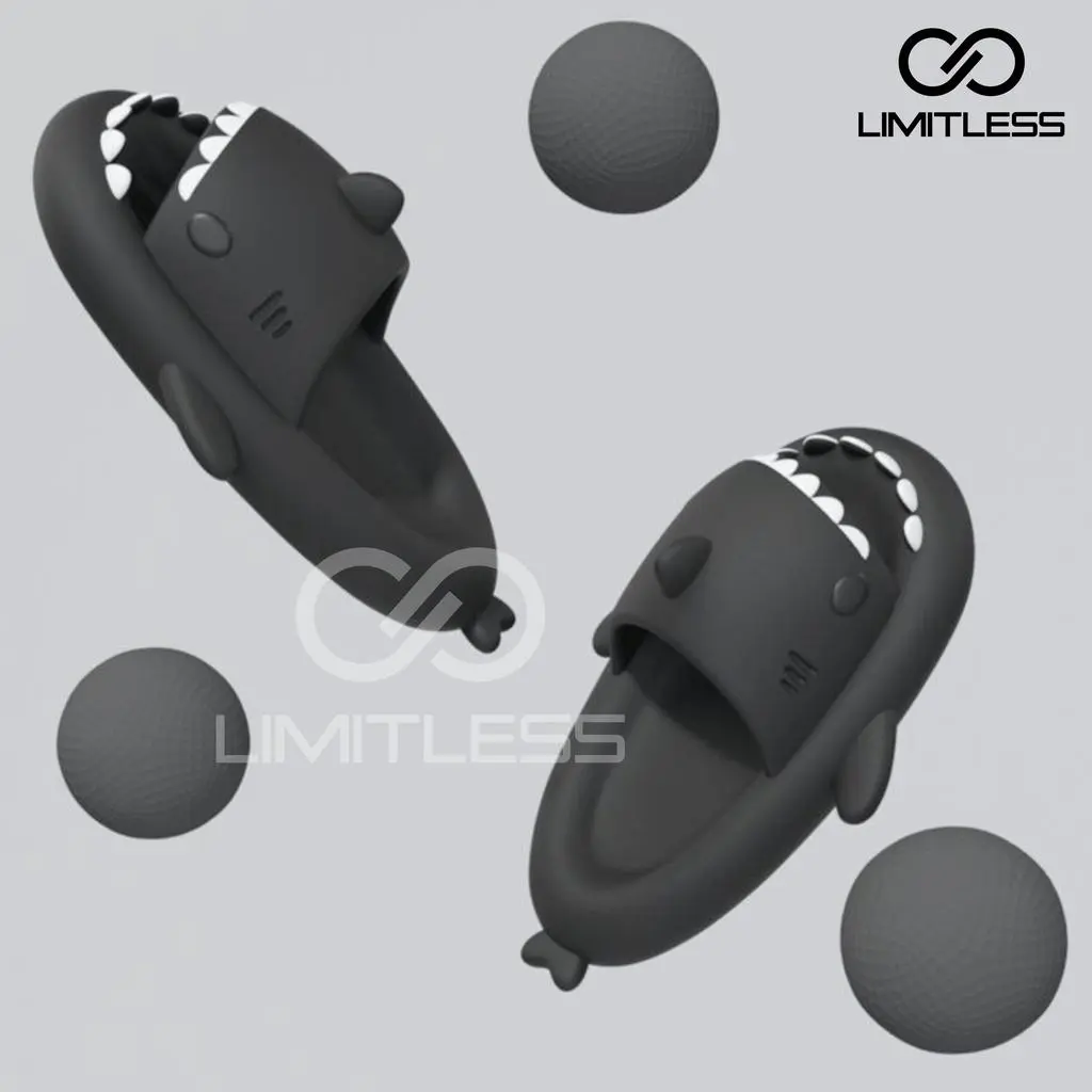 LIMITLESS Sandal Pria Selop Hiu Kekinian Luar Ruang Katun Sendal Cowok Slip On Terbaru Sendal Shoes Karet