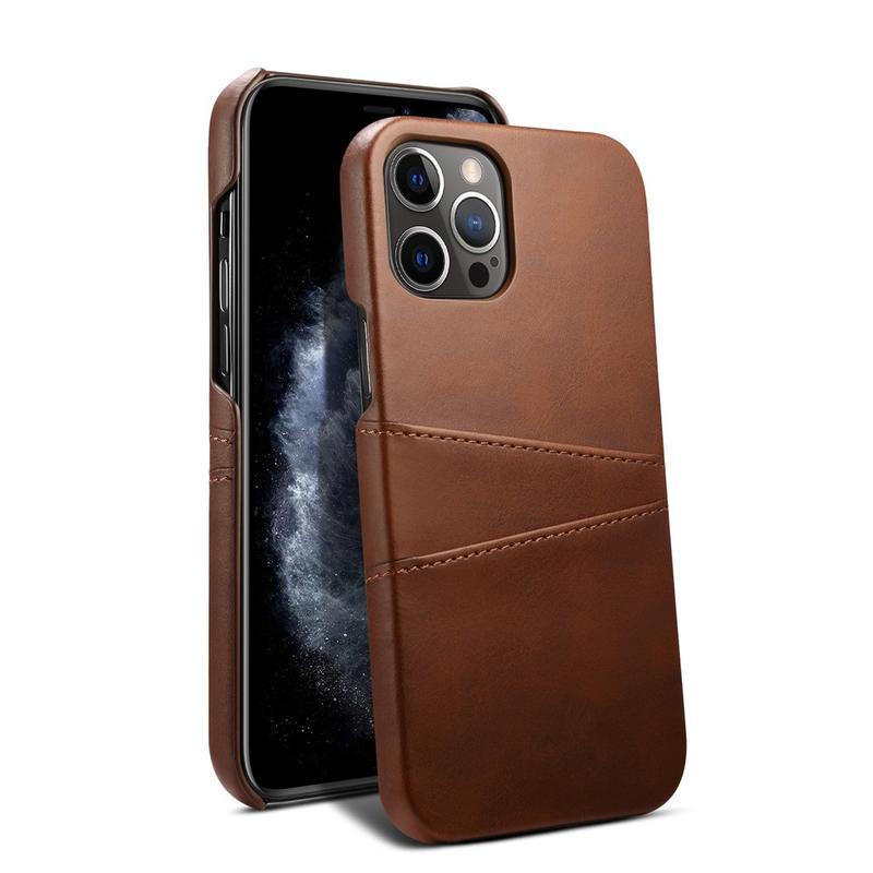 Leather Case Compatible for iPhone 12 Pro Max Mini with Card Slot - Casing Kulit Hard Case Holder 5