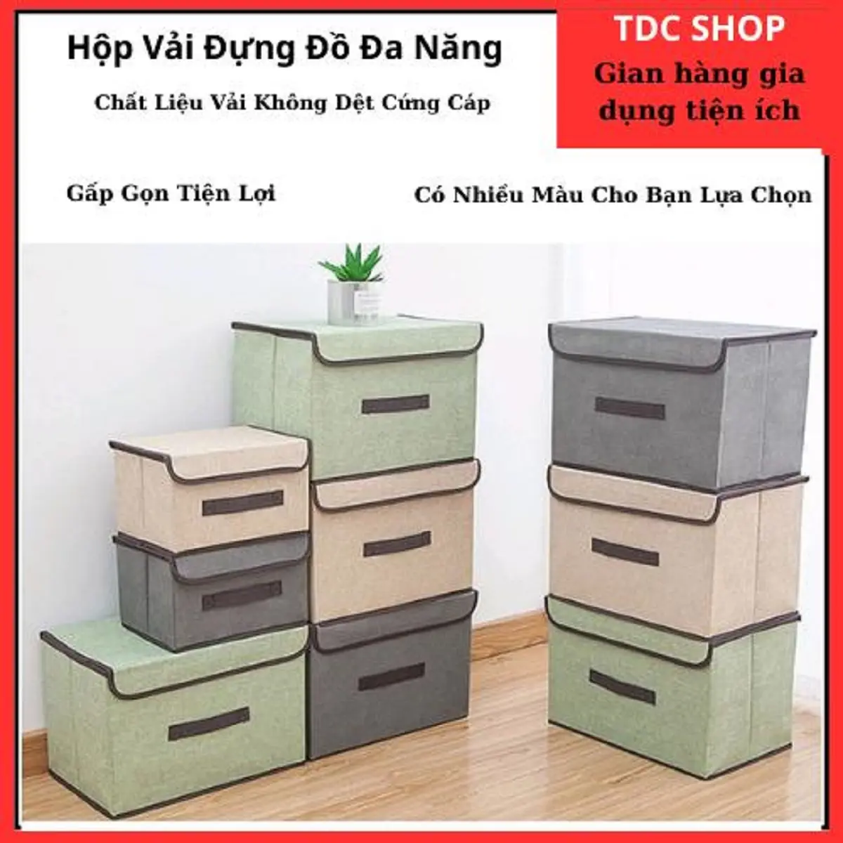 Hộp Vải Đựng Đồ Tiện Lợi, Thùng Đựng Quần Áo Đa Năng 88188