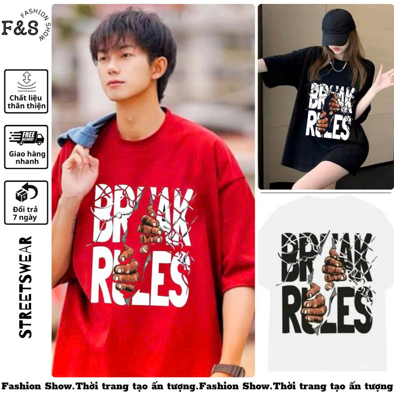 Áo thun unisex from rộng COMBO 3 ÁO in HA.DES ALTERNATIVE - Áo phông F&S nam nữ tay lỡ dành cho các cặp đôi trẻ trung, vải thun dày dặn Menswear Cổ Tròn Trắng Top Women Đỏ