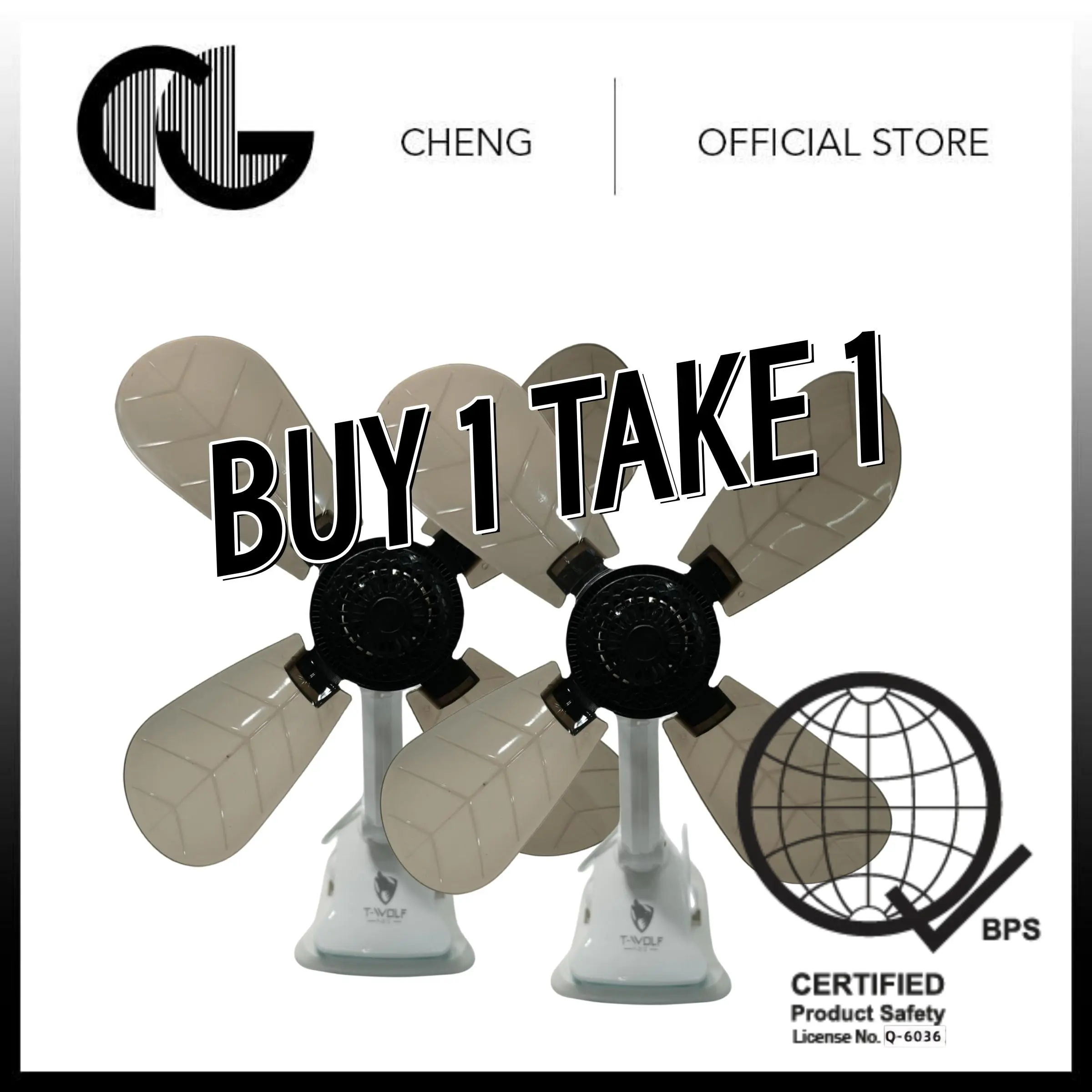 CG CHENG BUY 1 TAKE 1 Small Portable clip fan save power saving gale mini mute home student dormitory bed small office desktop table clip electric fan home small power bed small fan summer fan large wind economics fan save more
