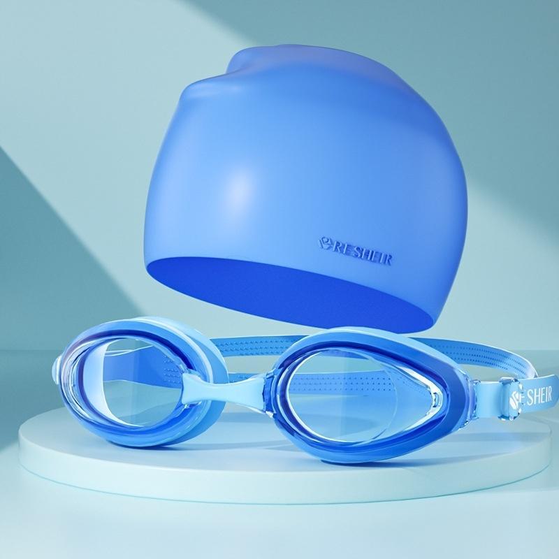 Product Introduction of Professional Anti-fog & Waterproof Swimming Goggles & Hat, Adjustable Swimming Goggles with Hat, Soft Anti-fog Technology Swimming Accessories for Adults 4