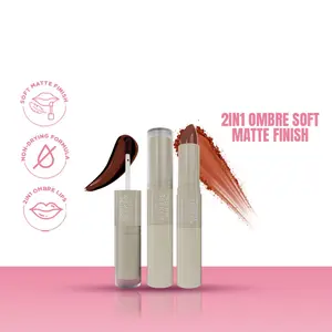 Madame Gie Charmseeker 2in1 Lips Ombre - Make Up Soft Matte Finish | Lipstick