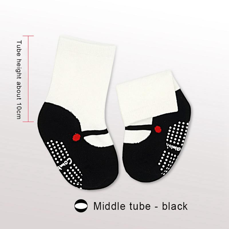 Tất Đi Trong Nhà Chống Trượt Cho Em Bé Gái, Chất Liệu Cotton, Thiết Kế Chắp Vá, Thoáng Khí, Kiểu Tất Ngắn 2