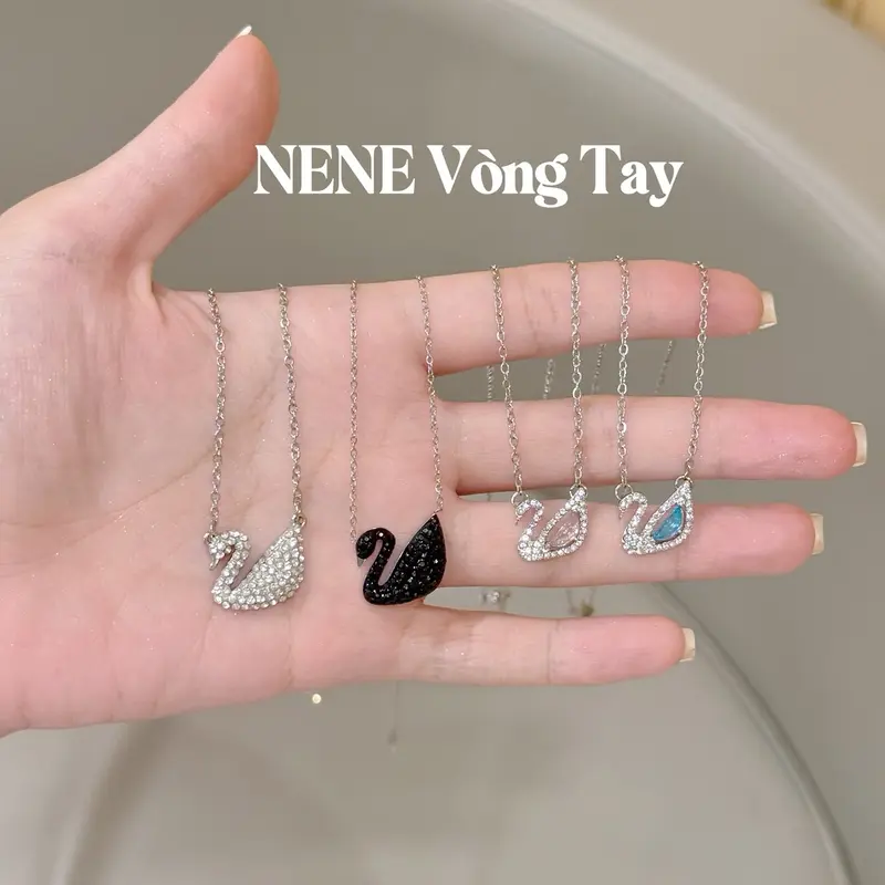 [tặng Hộp] dây chuyền LADY Thiên nga TN - màu thép - sang trọng 4 mẫu - hợp kim mạ bạc - trang sức nữ - vòng cổ nữ 1