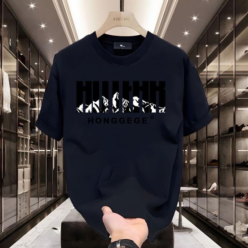 Product Introduction of Áo Thun Ngắn Tay Dáng Rộng Thường Ngày 100% Cotton, In Chữ Và Núi, Dành Cho Nam 9