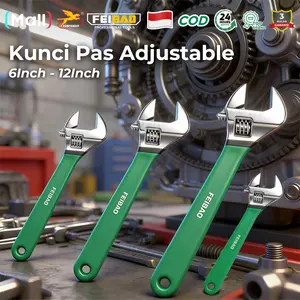 FEIBAO Kunci Inggris Adjustable Presisi Baja CV 250–300mm Grip Anti Slip Awet Kualitas Premium