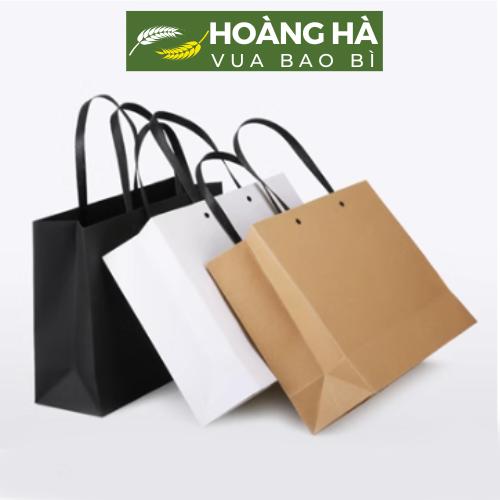 Túi giấy đựng quà túi giấy kraft to đựng quà sinh nhật quà tết noel sang trọng đen hồng Kraft quai xách nhựa chắc chắn tuidung qua hộp