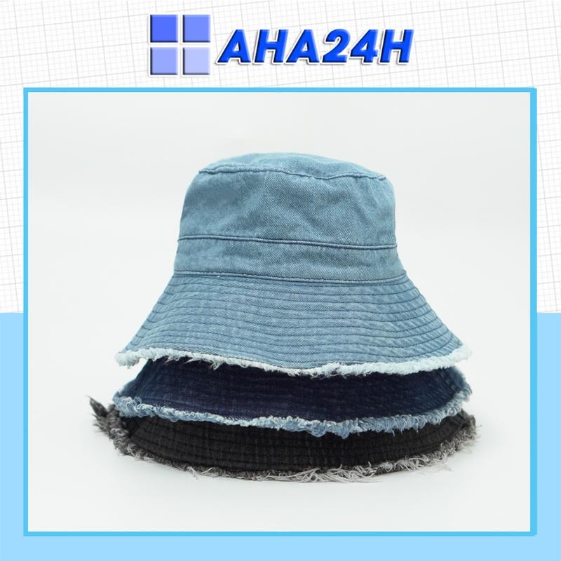  Mũ bucket tai bèo thời trang nam nữ form rộng chất jean vành tua rua có dây rút AH1922 Nón 