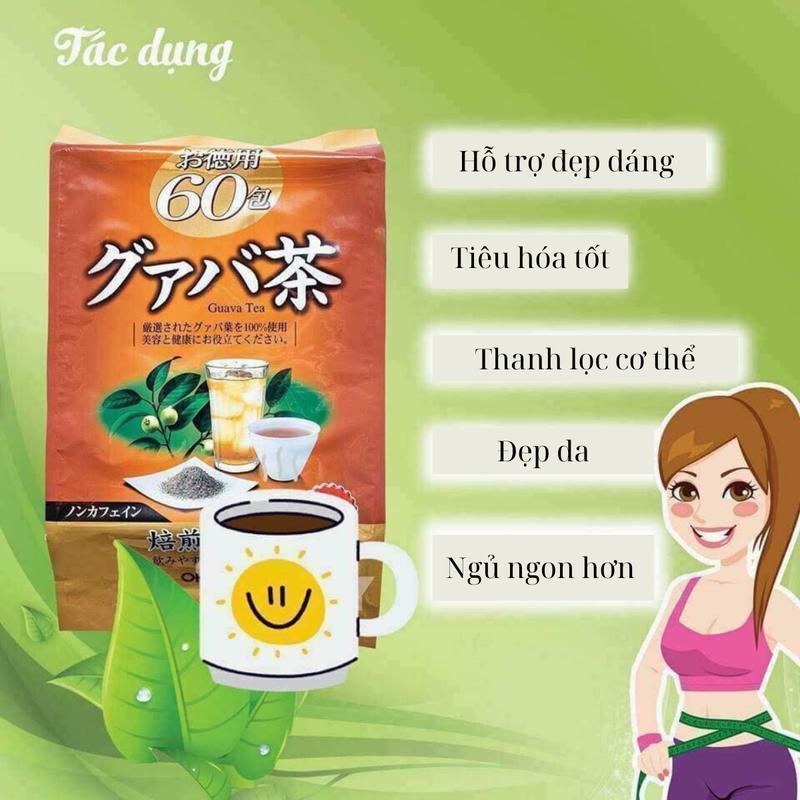 Trà ổi Orihiro Nhật Bản chính hãng, cải thiện tiêu hóa và giúp ngủ ngon - 48 và 60  gói Nước Trà 5