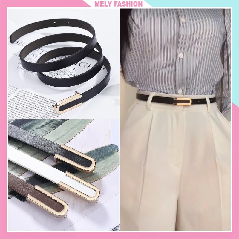  Thắt lưng da nữ bản nhỏ da PU cao cấp khóa kim loại sang trọng dễ mix match phối đồ TL13 