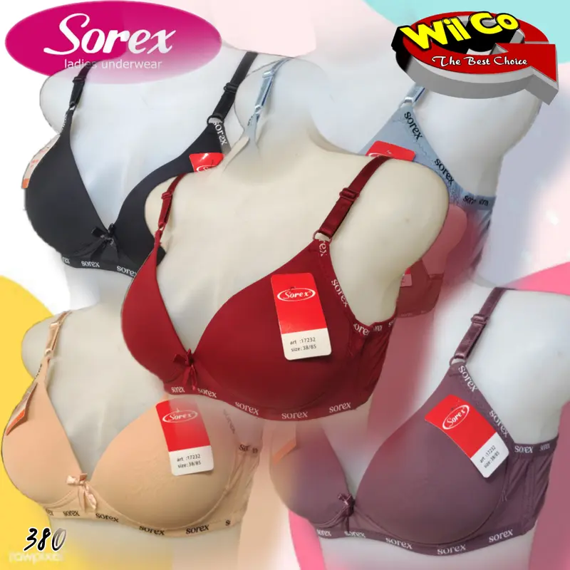 K380 Sorex Bra Busa Tipis Tanpa Kawat Cup B Kait 2 Size 34 - 40 Bh Wanita Dewasa dan Remaja 6