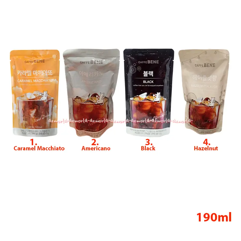 Cafeebene 190ml Iced Drink Americano Coffee Flavour Teh Rasa Karamel Caffee Caramel Macchiato Black Hazelnut 1
