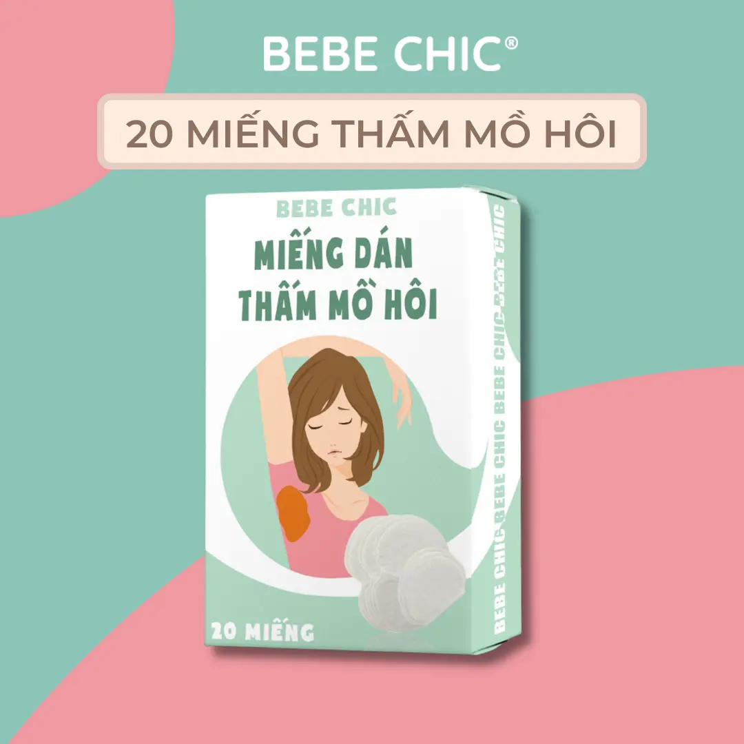Hộp 20 Miếng Dán Thấm Mồ Hôi Nách BEBE CHIC