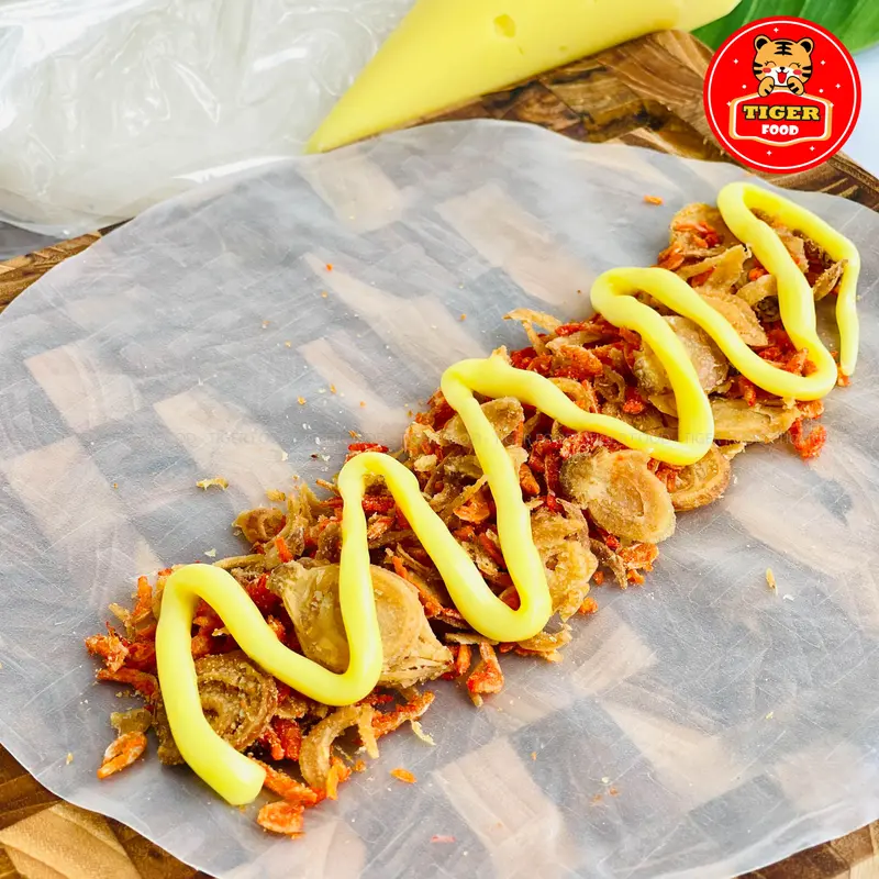 Bánh tráng phơi sương + Bơ béo + Muối tôm hành phi - TIGER FOOD - Tổng trọng lượng COMBO 1KG SIÊU NGON ăn đã cái nư banh  trang 2