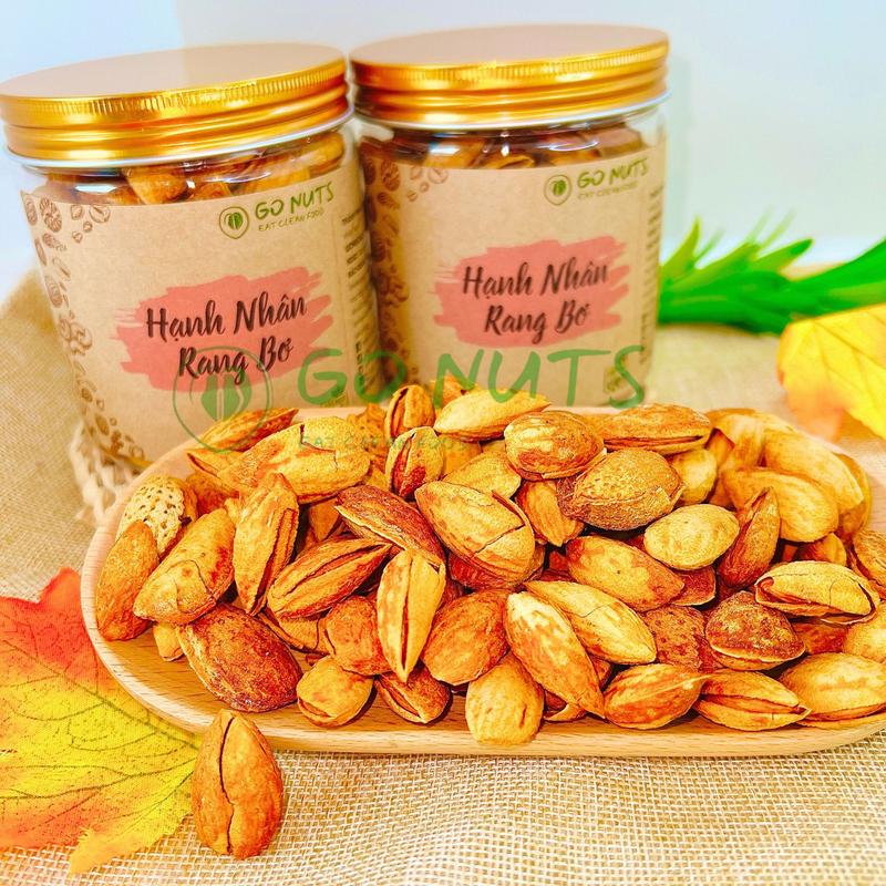 Hạnh nhân rang bơ hộp 250g giòn thơm béo nhập khẩu Mỹ GO NUTS hạt mix ngũ cốc dinh dưỡng
