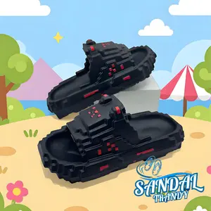 Sandal bergaya untuk anak laki-laki dan perempuan, sandal anak yang lembut dan ringan, Minecraft-MC