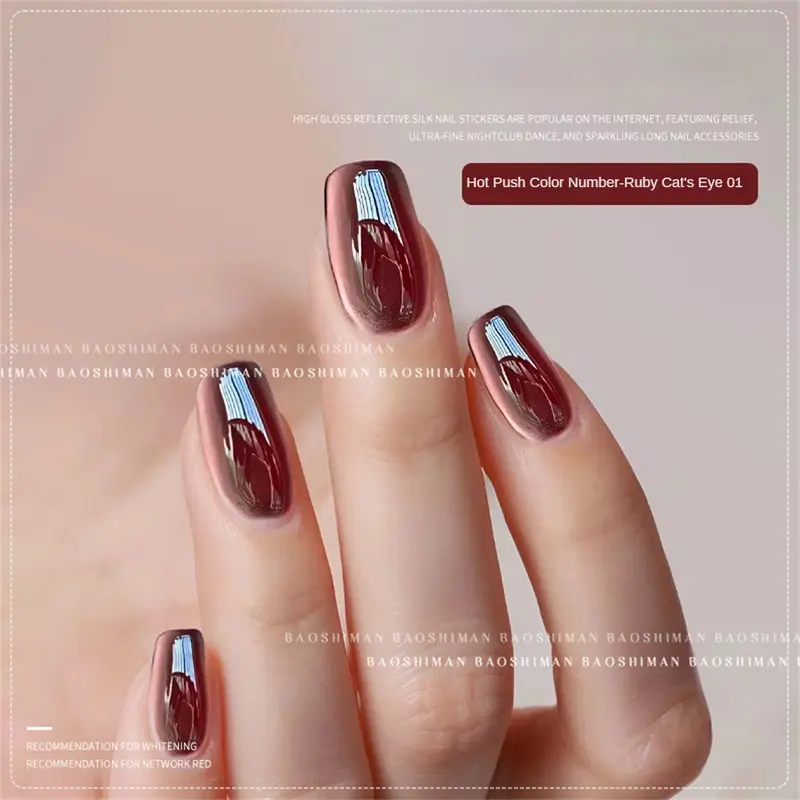 Keo Sơn Móng Tay, BAOSHIMAN, Sứ Trắng, Thủy Tinh Trong Suốt Đá Mắt Mèo Pha Lê, Pha Lê Keo, Hàng Mới Về 2024, Đèn Lung Linh 4