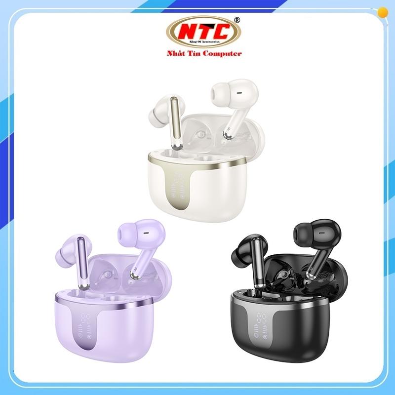Tai nghe Bluetooth TWS Hoco EQ10 Plus W5.4, Giảm ồn ANC + ENC, Pin 7H, Màn hình LCD Dock sạc - Nhất Tín Computer