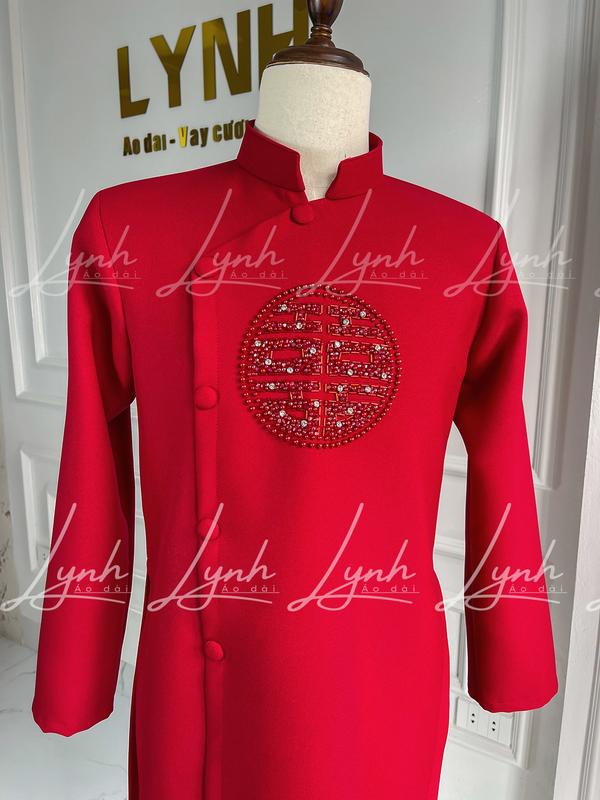 Áo dài cặp đỏ hot tua rua mùa cưới - Áo Dài Lynh Nữ Áo Cưới Váy Cưới Women Dress Voan Bo Chun Voan Bo Chun 6