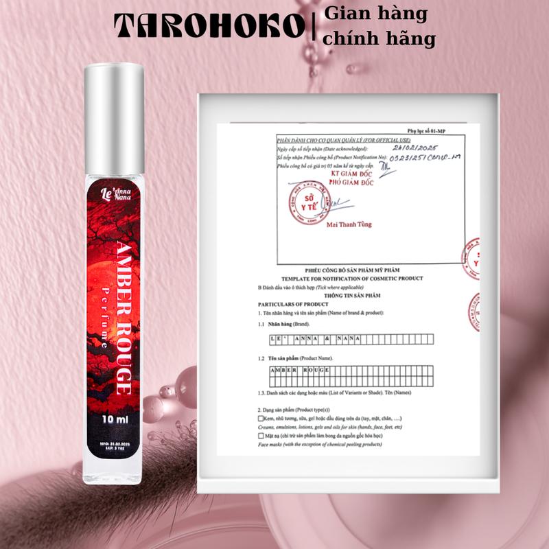 Amber Rouge - Nước hoa unisex Nam Nữ 10ml - Lưu Hương dài lâu 7