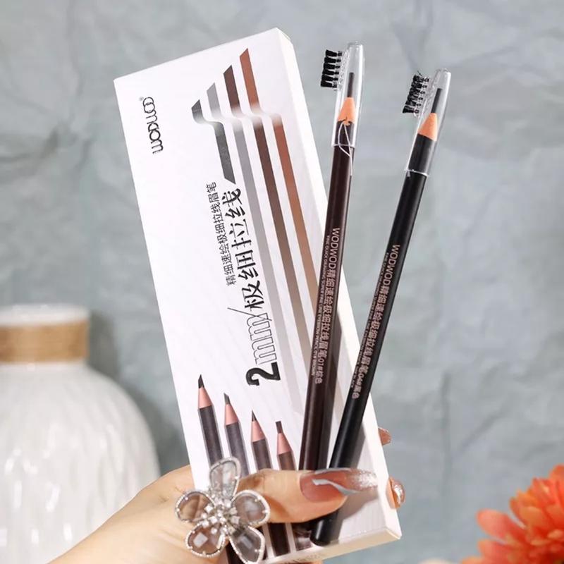 Chì xé kẻ mày WODWOD cứng phẩy sợi Eyebrow Pencil sắc nét chuyên dùng cho Makeup trang điểm Cosmetic Mỹ Phẩm Phấn Phủ 6