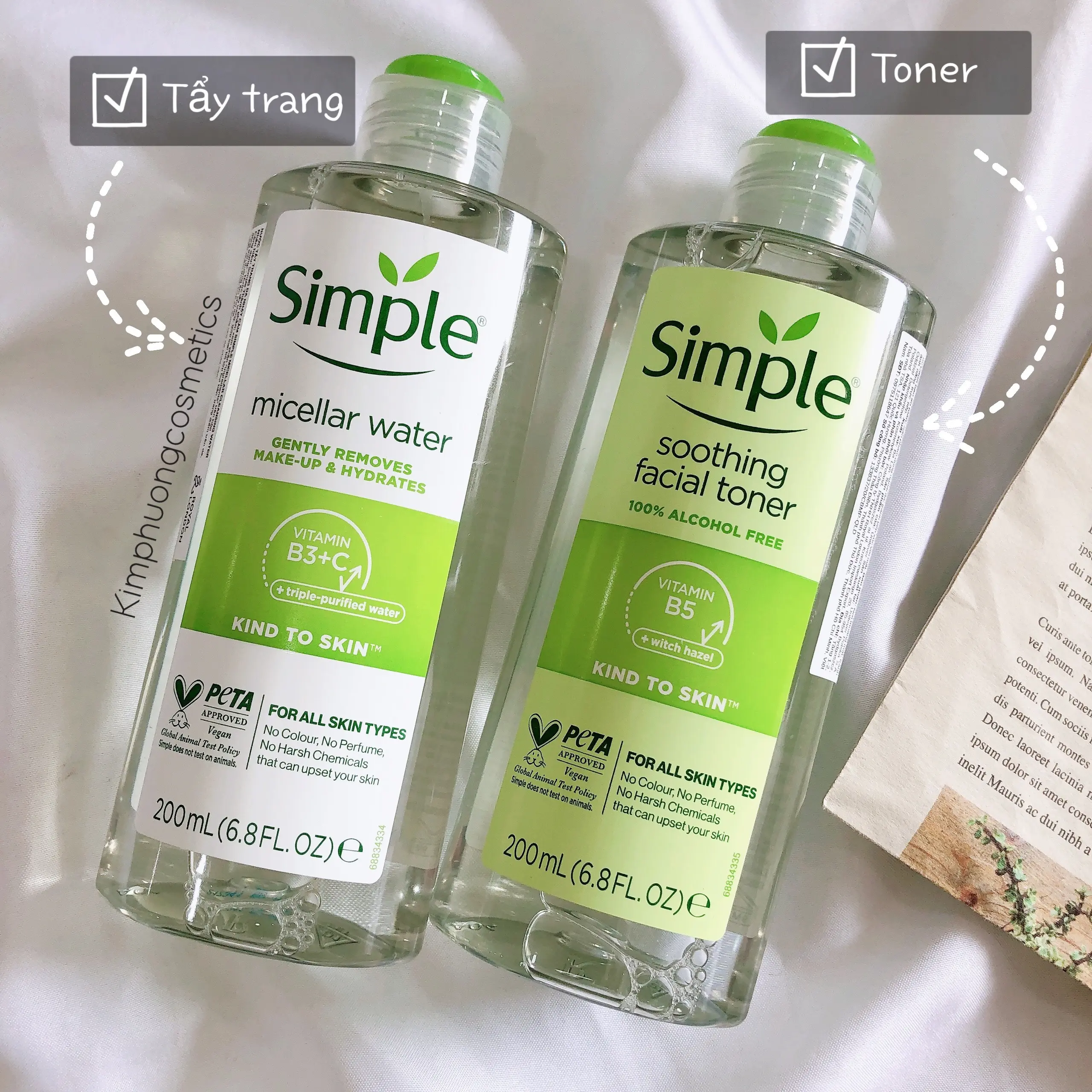 Toner- Tẩy trang Simple cho da nhạy cảm
