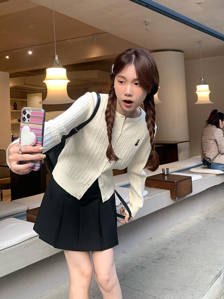 Product Introduction of Áo Cardigan Dệt Kim Thêu Ngựa Nhỏ Dài Tay Cho Nữ, Áo Khoác Ngoài Mềm Mại Và Mỏng, Áo Len Tổ Ong, Bộ Sưu Tập Mới 2023 2
