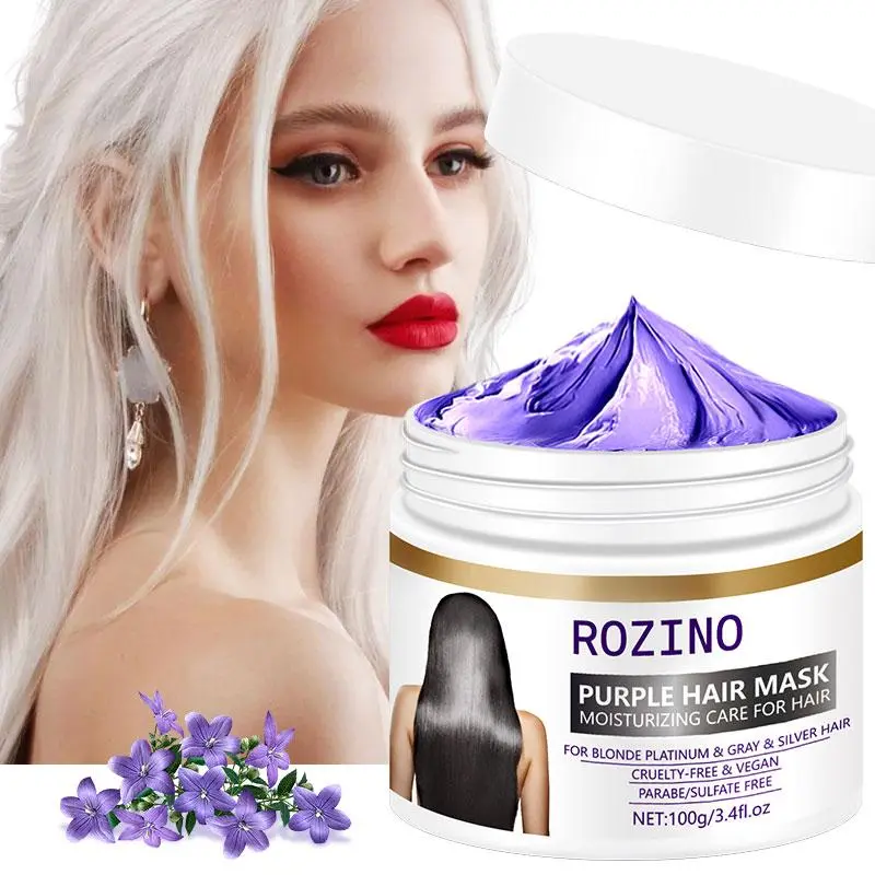 Purple Hair Mask, 1 Piece Moisturizing & Nourishing Hair Mask for Thickening & Strengthening Hair, Hair Care & Styling Product for Women & Girls