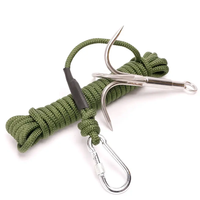 Móc khóa hàm bằng thép không gỉ, móc leo núi đa năng, móc chiến đấu, để đi bộ đường dài, cắm trại và câu cá ngoài trời, sử dụng đi bộ đường dài 5