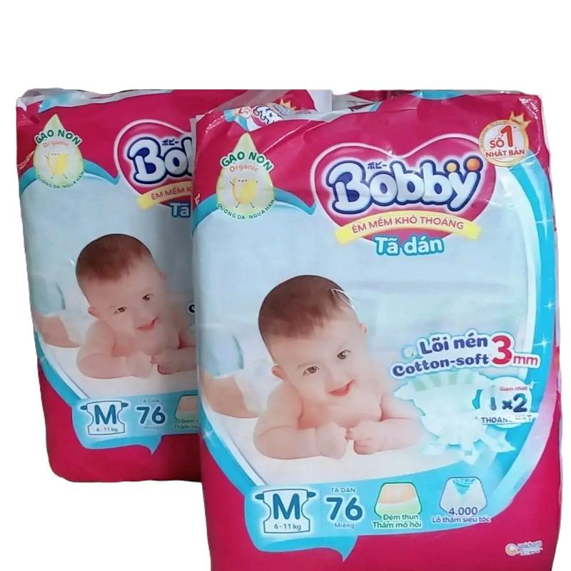 Combo 2 tã dán Bobby M76 . Trẻ sơ sinh Bé trai Trẻ sơ sinh Bé gái Trẻ sơ sinh Trẻ mới tập đi Em bé Bé trai Trẻ sơ sinh Bé gái Trẻ mới tập đi Cho Bé