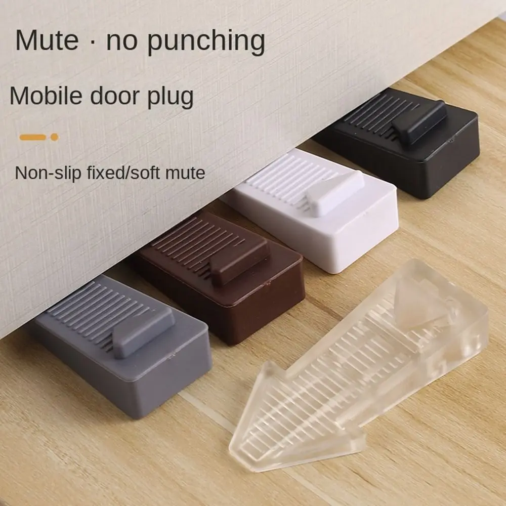 Wall Protectors Door Stopper New Non-slip Anti Collision Doorstop Silicone Fixed Floor Holder for Bedroom