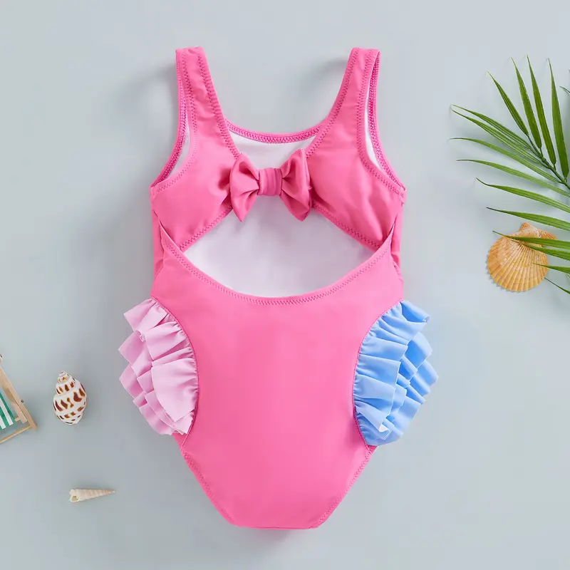 Đồ Bơi Bé Gái Đồ Bơi In Hình Cá Ngựa Hoạt Hình Đồ Bơi Không Tay Hở Lưng Đồ Đi Biển Đồ Bơi 2