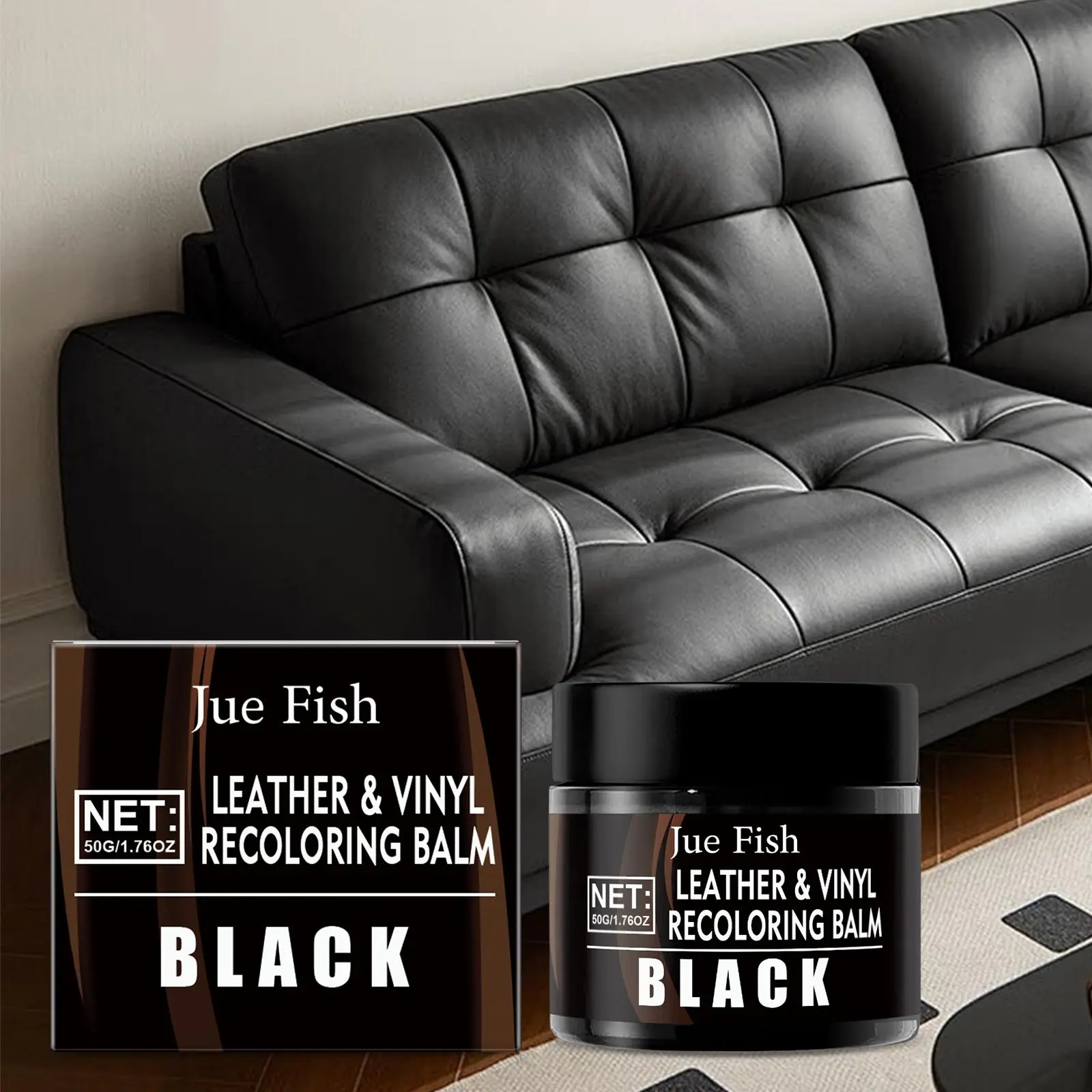Leather Recoloring Cream, 1 Box/2 Boxes Leather Repairing Agent, Household Leather Dye Cream, Suitable for Furniture, Car Seats, Sofas, Footwear
