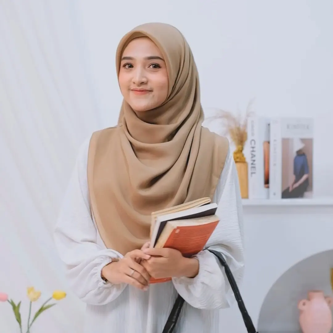 Kayra hijab malay segiempat oval semua sisi Nyaman Polycotton   Muslim Square