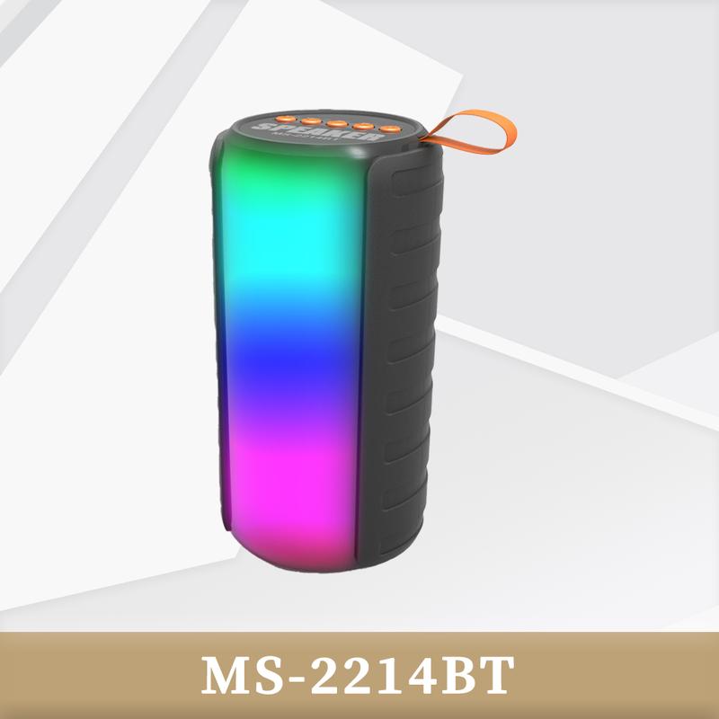 Loa Bluetooth MS-2214BT Dòng loa chuyên nghe nhạc, tối giản trong thiết kế hình trụ tích hợp đèn LED tinh tế, công suất tốt, dung lượng PIN lớn 0