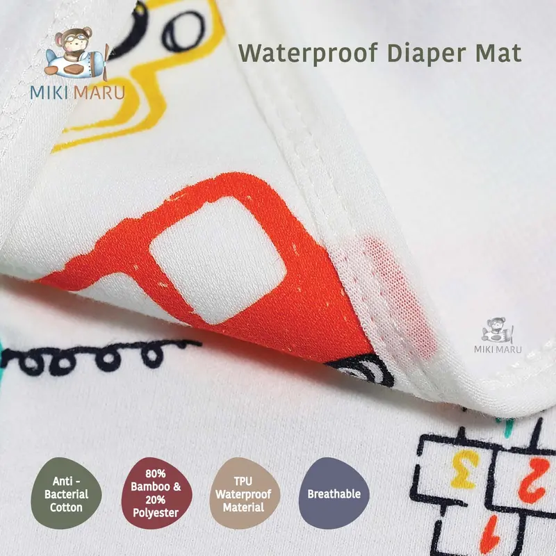 Mikimaru Waterproof Diaper Mat | Perlak Alas Ompol Bayi | Matras Bayi 3
