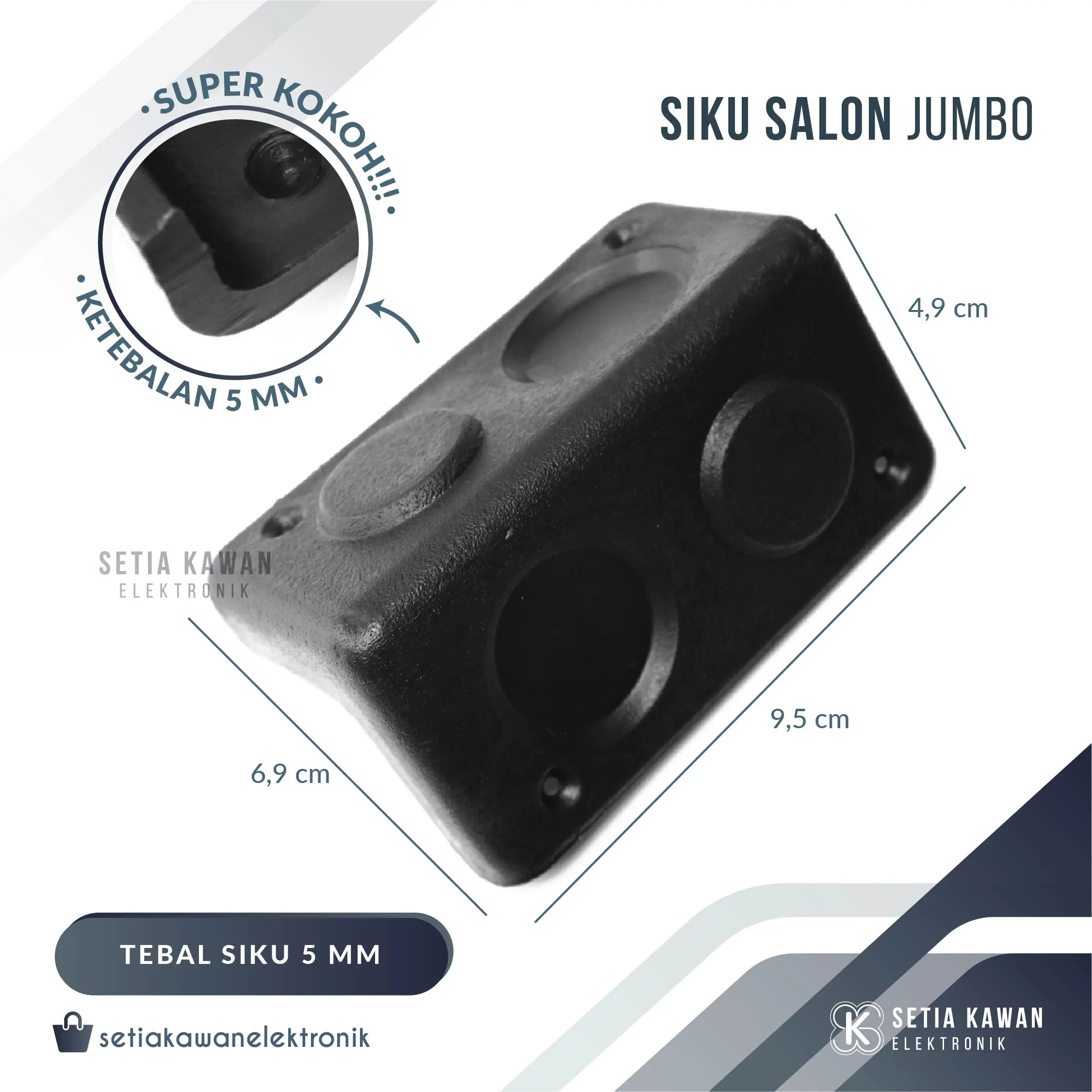 Siku Salon Speaker Jumbo Bulat / Kaki Box Speaker Plastik Besar Kuat Tebal Kokoh Hitam Accessories