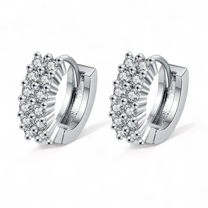 Illuminare-(100% Original) MS-ER36 Anting Giwang Fashion Wanita Lab Create Diamond Perak Silver Sterling S925 18K Gold Plating Bersertifikat GRA 1