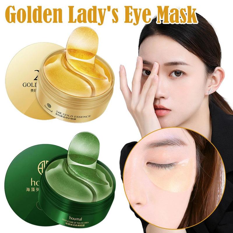 Product Introduction of 24K G60pcs Seaweed Eye Mask Collagen Hydrating Remove Dark Circles For Skincare Starter Face L0G2 Chamomile Moisturizer Hydrate Moisture 23