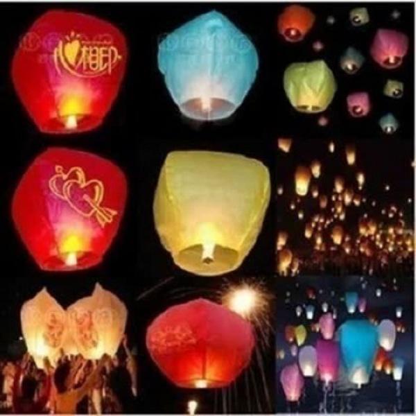 Đèn Lồng Kongming, Cỡ Lớn, Đèn Điều Ước, 10 CÁi Mỗi Gói, 50 Cái Một, Đèn Lồng Bầu Trời Cho Trẻ Em, Gian Hàng Sáng Tạo, Đèn An Toàn Cháy, Chống Cháy, Đèn Lửa Tre 2