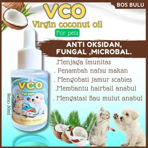 vco virgin coconut oil obat jamur scabies penambah nafsu makan daya tahan tubuh kucing 30ml