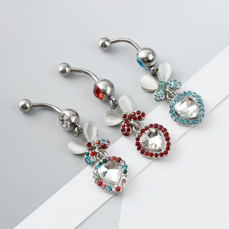 Product Introduction of Khuyên Rốn Zirconia Hình Bướm, Chất Liệu Thép Không Gỉ, Thiết Kế Mới, Với Móng Tay Khuyên Rốn, Trang Sức Xỏ Lỗ Cơ Thể 15